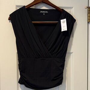 Abercrombie & Fitch Women's Elegant Black Blouse